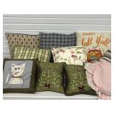 BOX LOT OF THROUGH PILLOWS
