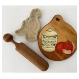 HP Wood Cutting Board, Brown Bag Goose Cookie