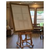 Large Blank Canvas & Artists Easel