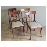 Set of Four Cherry Wood Side Chairs by Willett