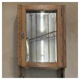 Antique Oak Wall Mount/ Hanging Medicine Cabinet