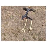 Metal Shovel Yard Art Bird