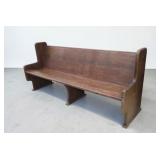 Vintage Short Church Pew in Pine / Light Stain