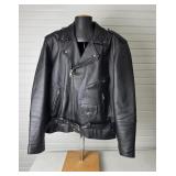Diamond Plate Classic Leather Motorcycle Jacket
