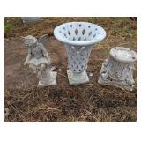 Garden Statue, Planter and  Pot Stand