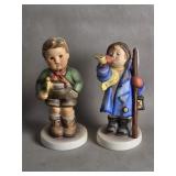 Vtg Hummel Figurines "Trumpet Boy" & " Hear Ye "