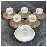 Brazilian Espresso/ Coffee Cups & 1 Pottery Barn