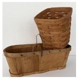 1991 Longaberger Basket & Oval Split Wood Fruit