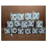 Glass Candle Holders with Metal Sleeves