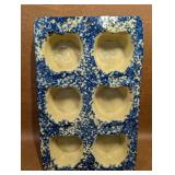 Splatter Earthenware Apple Shaped Muffin Pan