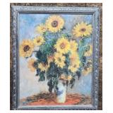 Claude Monet Framed Print On Canvas Bouquet of