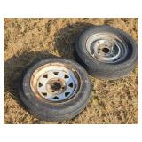 Two 12" Trailer Wheels