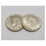 1964 & 1965 Silver Kennedy Half Dollars 90% 40%