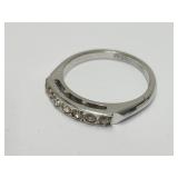 Sterling Silver & Clear Stone Ring