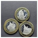 3- FOUR QUEENS $10 GAMING TOKENS