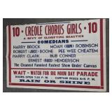 vintage advertising poster Variety Show 10 Creole