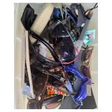 Tote Of Reading Glasses Swim Goggles Sunglasses +