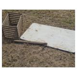 Old Hoosier Enamel Cabinet Topper Dough Board+