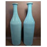 20" Floor Vases with Crackled Glaze