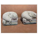 Sleeping Cat Bookends