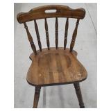 Single Wood Pecan Finish Side Chair