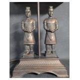 Modern Figural Chinese Warrior Lamps , Bronze