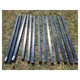 (13) 54" Square Steel Tubes 2x2 Painted Black