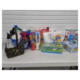 Box Lot Under Table Cleaning Supplies Laundry