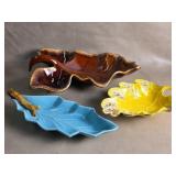Collection Of Hull & Miramar Pottery + Leaf