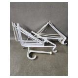 White Metal Closet Shelving Brackets