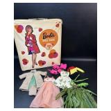 Barbie Doll Case & Clothing.Case is Discolored &