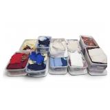 Large Sewing Quilting Fabric Lot + Totes