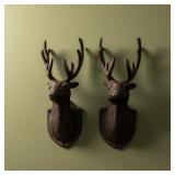 Cast Iron Deer Wall Decor Stags