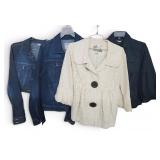 Womens Jackets Lace Denim Sz M / L