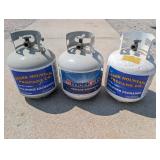 3- 20lb Propane Tanks Mostly Empty