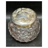 Antique Vanity Jar Art Nouveau Embossed Chicago