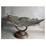 vintage-style metal leaf-shaped decorative