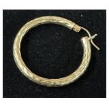 Single 14kt Gold Hoop Earring