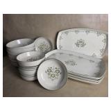 Franciscan China Heritage Green Serving Platters