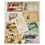 9 Antique New Yearï¿½s Postcards 100+ Years Old