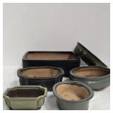 6- JAPANESE BONSAI TREE POTS TOKONAME  ? GREAT