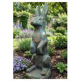 Large 28" Concrete Hare Outdoor Garden Decoration