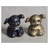 Hubley Style Cast Iron Pup Dog Figurines