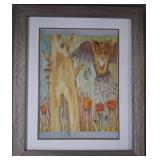 Framed Mystical Owl Watercolor Print