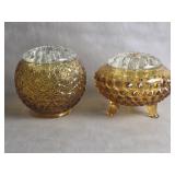 Viking Glass Yesteryear Colonial Amber Hobnail