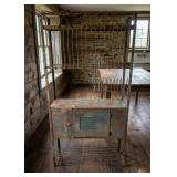 Metal Kitchen Shelf With Slatted Shelves and