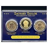 ZACHARY TAYLOR PRESIDENTIAL COIN SET OFFICIAL