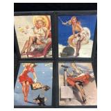 4 VINTAGE PIN-UP GIRL PRINTS BY GIL ELVGREN