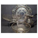 Vintage Ornate Silverplate Gorham Serving Tray ,