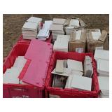 Pallet of Mostly White Square Wall Tiles